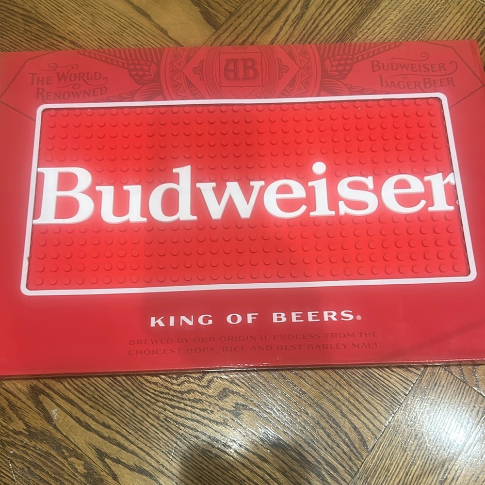 Budweiser Bar Mat - 18x12"